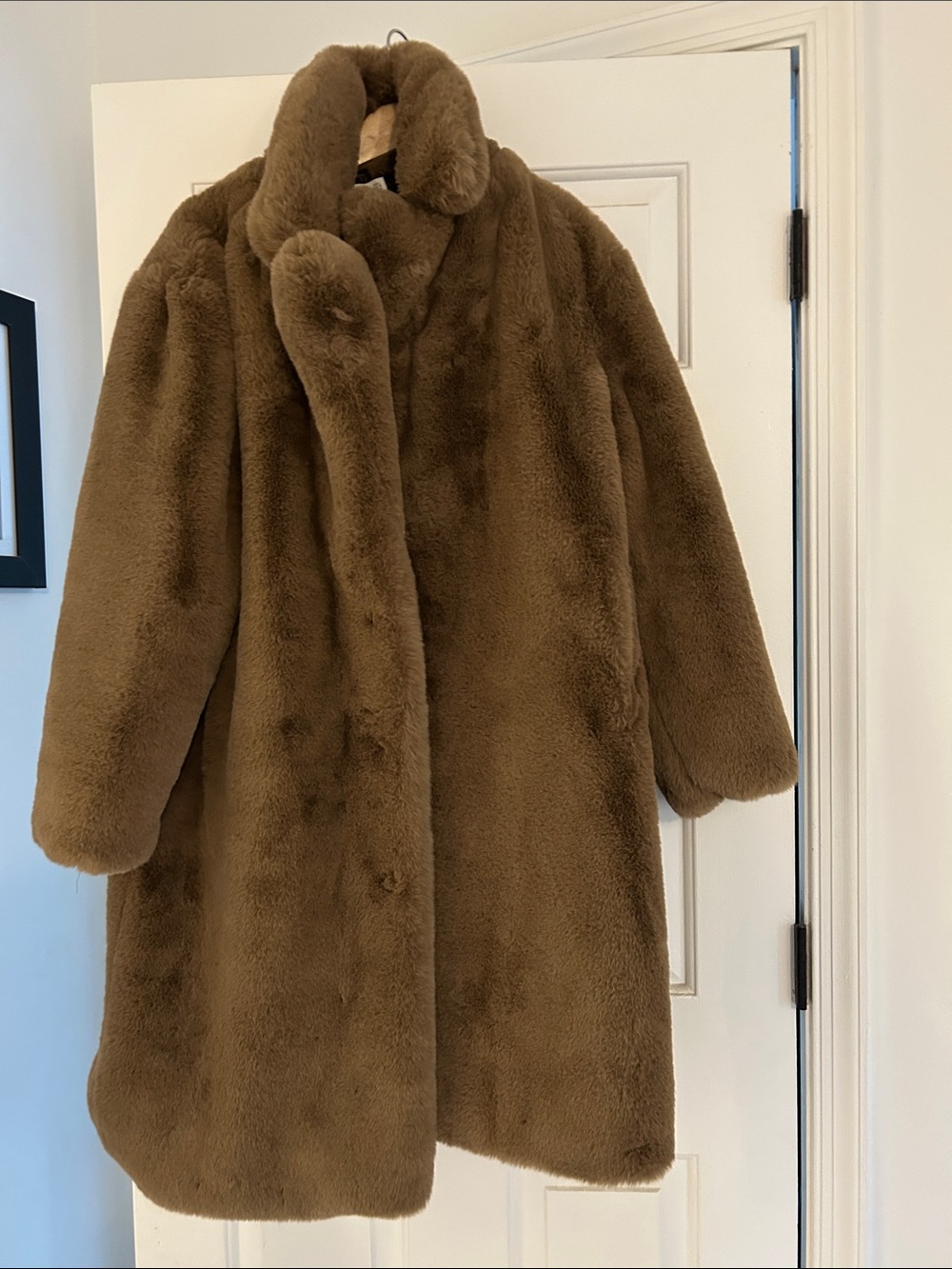 Mango Brown Teddy Faux-Fur Coat